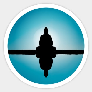 zen buddha meditation Sticker